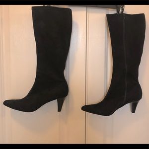 Tall black suede boots Talbots sz9AA